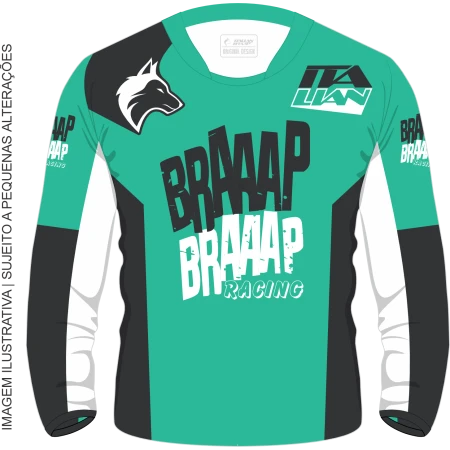 Camisa Infantil Braaap Braaap Verde Top