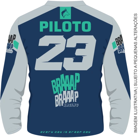 Camisa Infantil Braaap Braaap Cinza