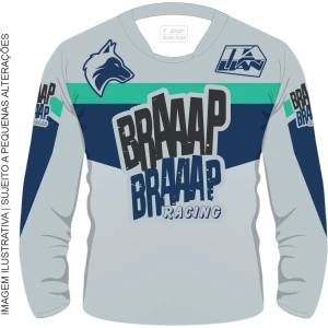 Camisa Infantil Braaap Braaap Cinza