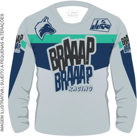 Camisa Infantil Braaap Braaap Cinza