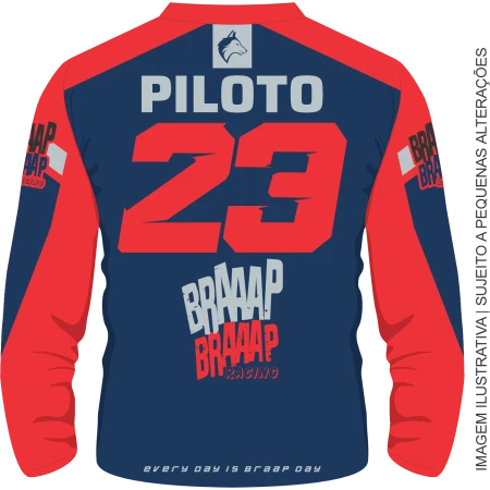 Camisa Infantil  Braaap Braaap Vermelha