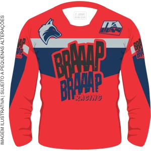Camisa Infantil  Braaap Braaap Vermelha