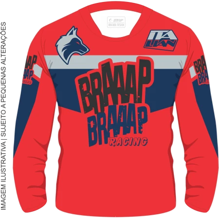Camisa Infantil  Braaap Braaap Vermelha
