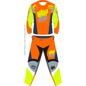 Conjunto Braaap Competition Neon Laranja