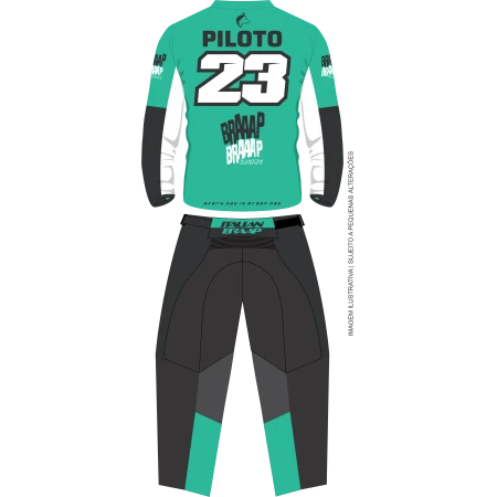 Conjunto Braaap Braaap Racing Verde