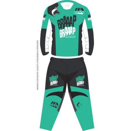 Conjunto Braaap Braaap Racing Verde