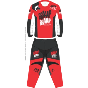 Conjunto Braaap Braaap Racing Vermelho